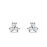 Diamantové náušnice z bieleho zlata KLENOTA