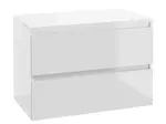 kielle Nefia - Skříňka včetně desky pod umyvadlo 80x55x46 cm, lesklá bílá 50027S830
