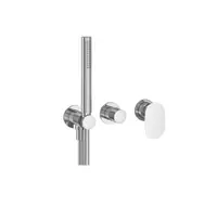 Ravak Spring - Baterie pod omítku s tělesem, pro 2 spotřebiče, s příslušenstvím, chrom X070534