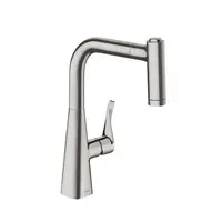 Hansgrohe M71 - Dřezová baterie M7116-H220 s výsuvnou sprškou, sBOX, vzhled nerezu 73800800