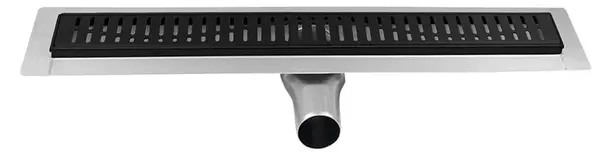 Gelco Manus - Nerezový sprchový kanálek s roštem Onda, 75x6x13 cm, černá GMO13B