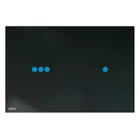 Alcadrain Ovládací tlačítka - Elektronické ovládání splachování, s podsvícením, pro instalační moduly Slim, sklo/černá NIGHT LIGHT-3-SLIM