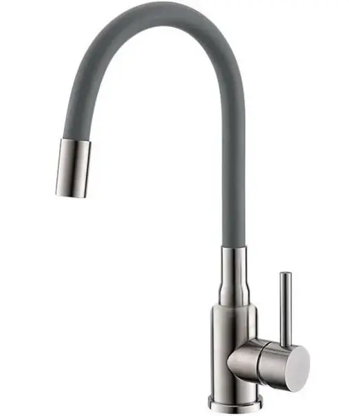 Alveus Mintas - Dřezová baterie s flexibilním ramenem, kartáčovaný nerez/šedá 1144430