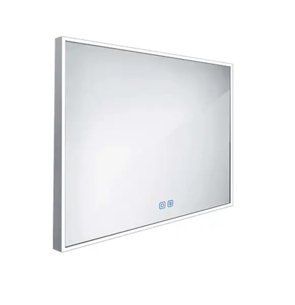 Nimco Zrcadla - Zrcadlo s LED osvětlením, 90x70 cm, dotykový senzor, hliník ZP 13019VX