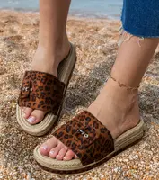 Gemre Leopard platform slides with decorative buckle Lunda
