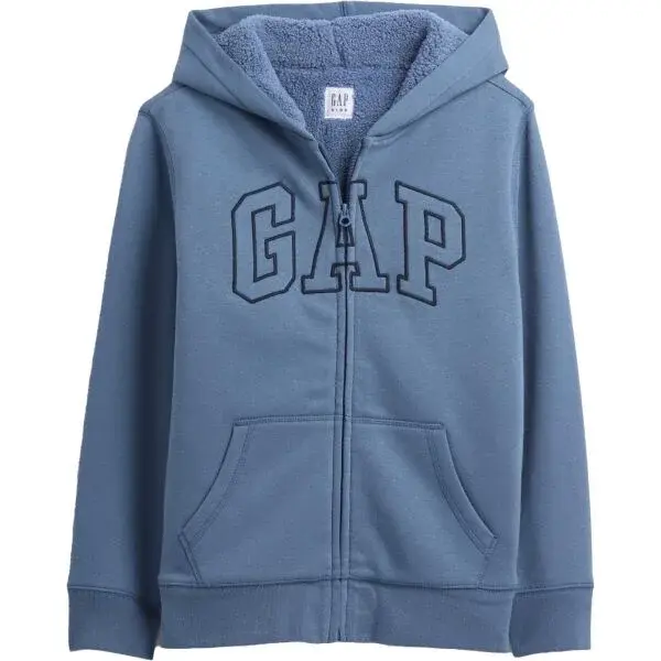 GAP V-OC COZY LOGO FZ Chlapecká zateplená mikina, modrá, velikost