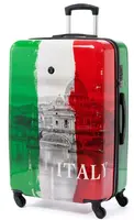 Cestovní kufr bertoo italy - zelená/bílá/červená xxl