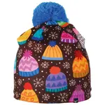 Dětská sportovní zimní čepice viking pixi hnědá/modrá uni