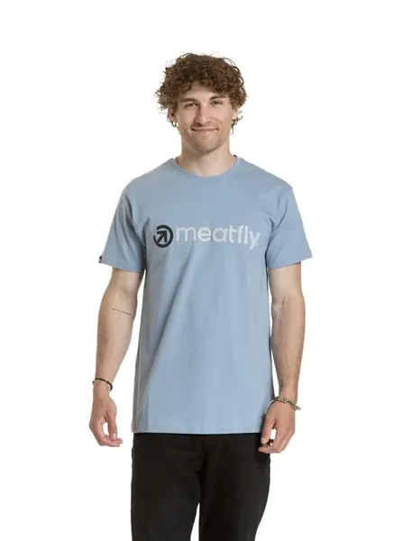 Meatfly pánské tričko Joe Stonewash | Šedá | Velikost XL | 100% bavlna