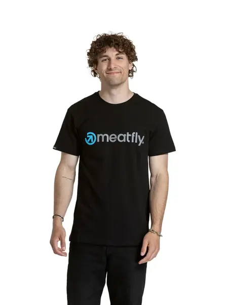 Meatfly pánské tričko Joe Grey / Black | Černá | Velikost M | 100% bavlna