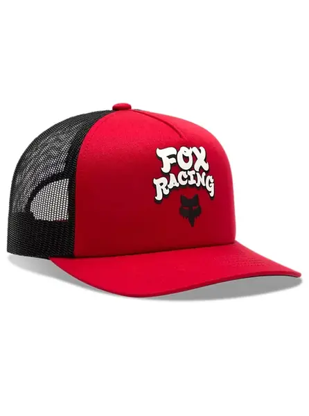 Fox kšiltovka Racewear Mesh Trucker Flame Red | Černá | Velikost One Size