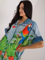 Vzorovaná košile s papouškem