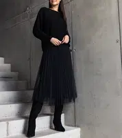 Gemre Black set sweater and dress with tulle Sorenla