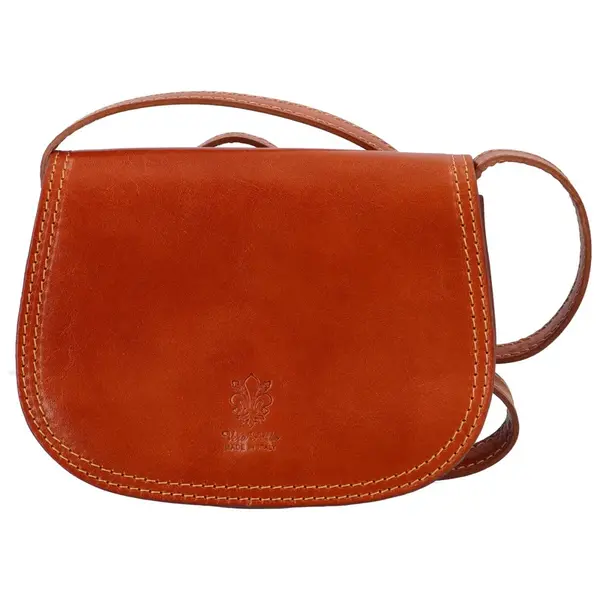 Dámská kožená crossbody koňaková - Delami Belinda