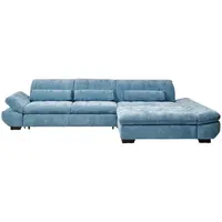 Xora ROHOVÁ SEDAČKA, textil, pastelově modrá