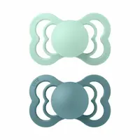 BIBS Supreme symetrické cumlíky z prírodného kaučuku 2ks - veľkosť 1 - Nordic Mint / Island Sea