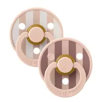 BIBS STUDIO Colour Block cumlíky z prírodného kaučuku 2ks - veľkosť 2 - Blush Mix