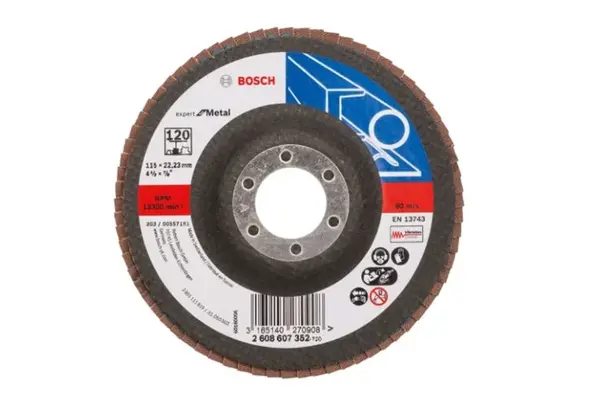 Bosch Príslušenstvo - Lamelový brúsny kotúč na oceľ, P120, priemer 115 mm 2608607352