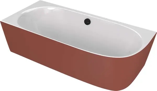 Polysan Sussi - Vaňa 160x71 cm, ľavá, matná hnedá/biela 90191L.72