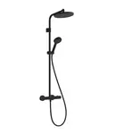 Hansgrohe Activera S - Sprchový set s termostatom, priemer 24 cm, 2 prúdy, EcoSmart+, matná čierna 28083670