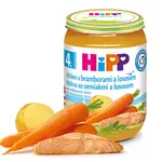 HiPP BABY Mrkev s bramborami a lososem 190g