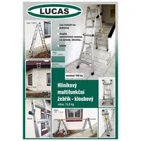 Žebřík AL multifunkční LUCAS 1,13- 1,96 m