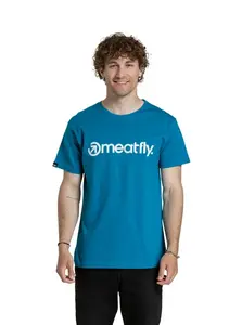 Meatfly pánské tričko MF Logo Funky Blue | Modrá | Velikost M | 100% bavlna
