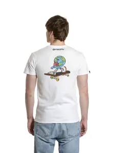 Meatfly pánské tričko Planet White | Bílá | Velikost XL | 100% bavlna