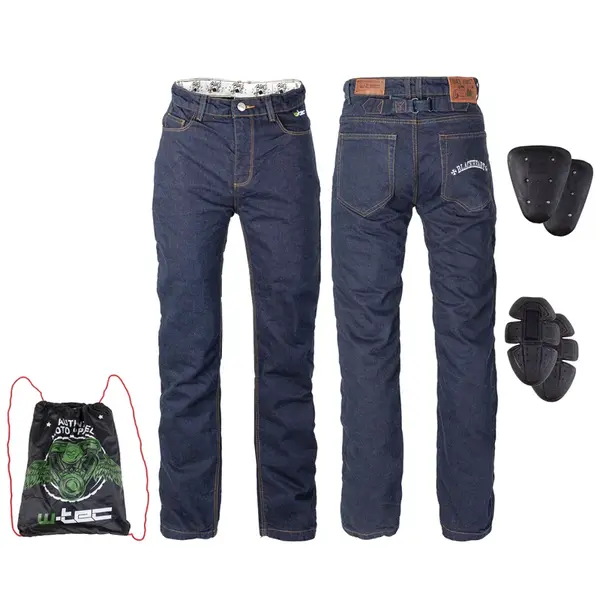 Pánské moto jeansy W-TEC Resoluto modrá 3XL
