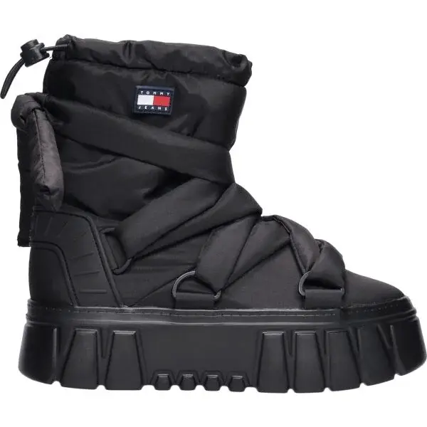 Tommy Hilfiger TJW CHUNKY SNOW BOOT NYLON Dámská zateplená obuv, černá, velikost