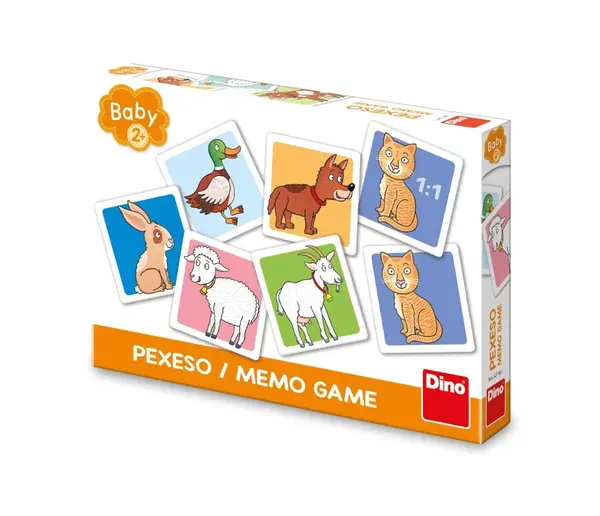 Dino Toys Domácí zvířátka Pexeso Baby 24 kartiček