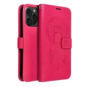 Flipové pouzdro MEZZO Book case pro Apple iPhone 15 Pro Max, dreamcatcher magenta