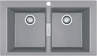 Franke Sirius 2.0 - Tectonitový drez S2D 620-86, 86x50 cm, sivá 143.0650.970