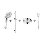Jika Cubito Pure - Sprchová súprava Cubito-N 13 cm, 4 prúdy, chróm H3651X00044731