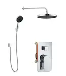 kielle Vega - Sprchový set s batériou pod omietku, na 2 spotrebiče, s príslušenstvom a telesom, chróm 20618SP40