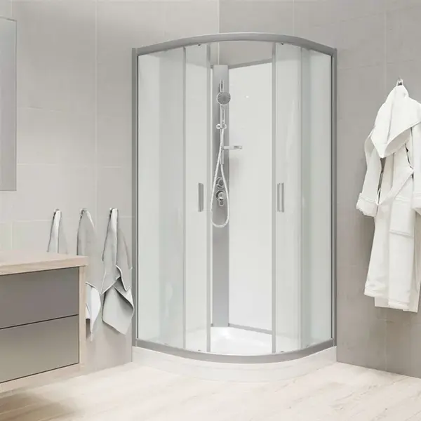 Mereo Sprchové boxy - Sprchový box 80x80 cm, bez striešky, satin/biela/sklo Point CK35172KMW