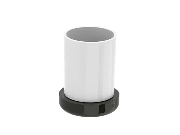 Roca Tempo - Sklenka na kartáčky a pastu k postavení, černá A817022CN0