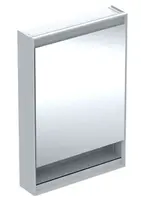 Geberit ONE - Zrcadlová skříňka s LED osvětlením, 60x90x15 cm, panty vpravo, s nikou, bílá 505.831.00.2