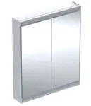 Geberit ONE - Zrkadlová skrinka s LED osvetlením, 75x90x15 cm, 2 dvierka, hliník 505.812.00.1