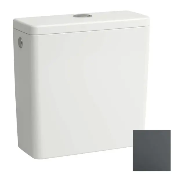 Laufen Lua - Splachovacia nádržka, DualFlush, zadný prívod vody, matný grafit H8270817589711