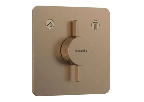 Hansgrohe DuoTurn Q - Batéria pod omietku, na 2 spotrebiče, kefovaný bronz 75414140
