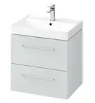 kielle Arkas I - Skříňka včetně umyvadla 60x57x44 cm, 2 zásuvky, šedá 50011S62