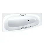 Kaldewei Advantage - Asymetrická vaňa Mini Star pravá 831, 157x75/50 cm, s otvormi na držadlá, celoplošný antislip, biela 224734010001