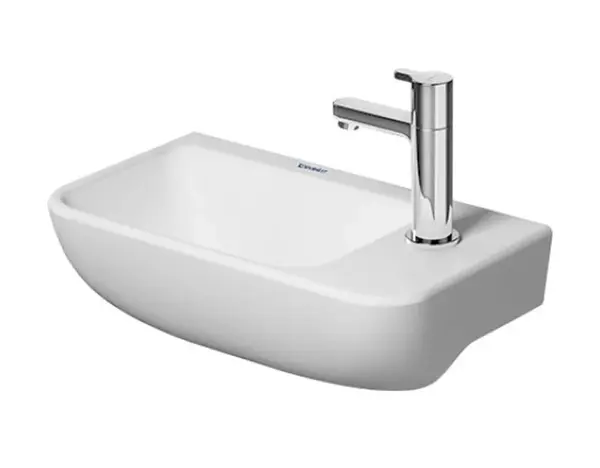 Duravit ME by Starck - Umývadielko, 40x22 cm, 1 otvor na batériu vpravo, s WonderGliss, matná biela 07174032001