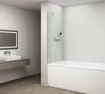 Polysan Fisa - Vaňová zástena 70x150 cm, chróm/číre sklo FS1072-C