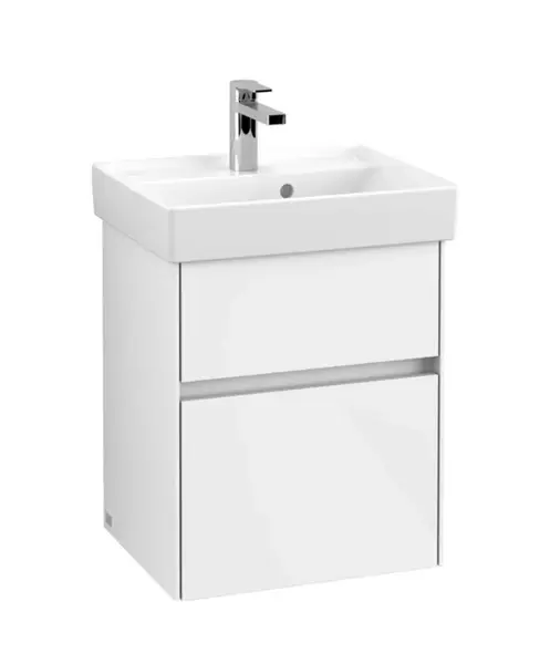 Villeroy & Boch Collaro - Umývadlová skrinka, 46x55x37 cm, 2 zásuvky, Glossy White C00600DH