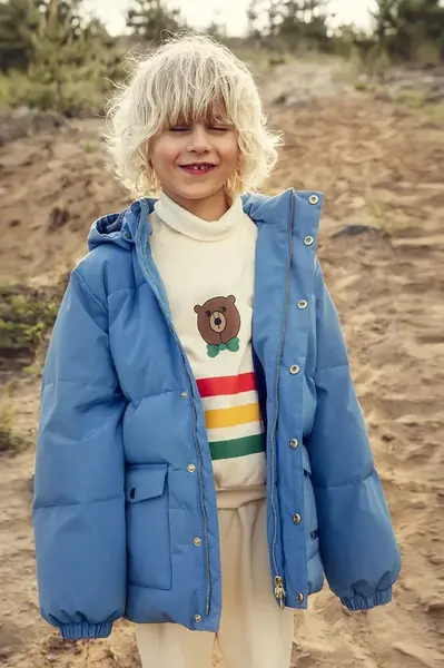Dětská bunda Mini Rodini modrá barva, 25710111
