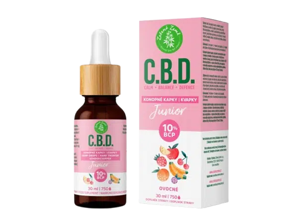 ZELENÁ ZEMĚ C.B.D. Konopné kapky s BCP Junior 30 ml