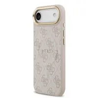 Zadní kryt Guess PU Leather 4G Gold Frame MagSafe  Apple pro iPhone Air, růžová