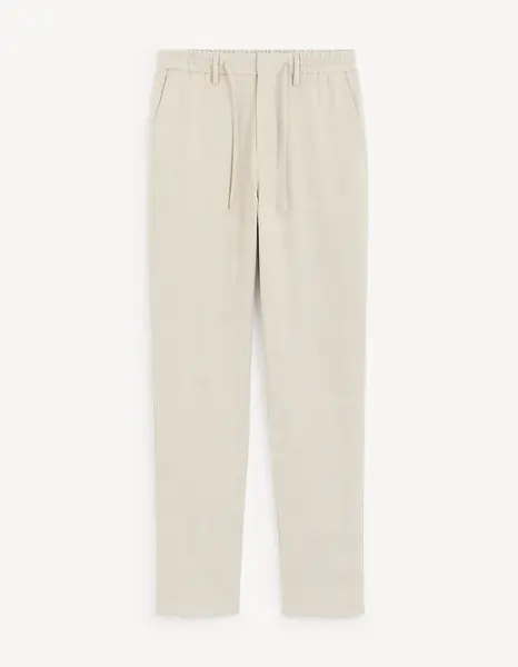 Krémové pánske nohavice Celio Gocarre